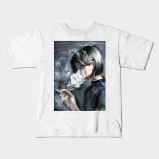 Smoking Girl Kids T-Shirt